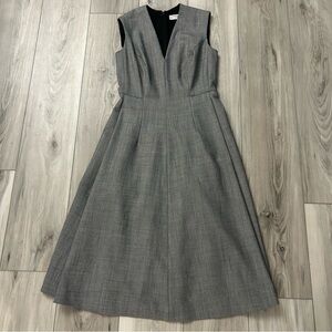MM Lafleur Women’s Fit & Flare Dress Gray Size 0 Pockets Lined Career